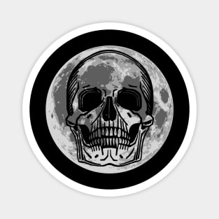 Halloween Moon Skull Magnet